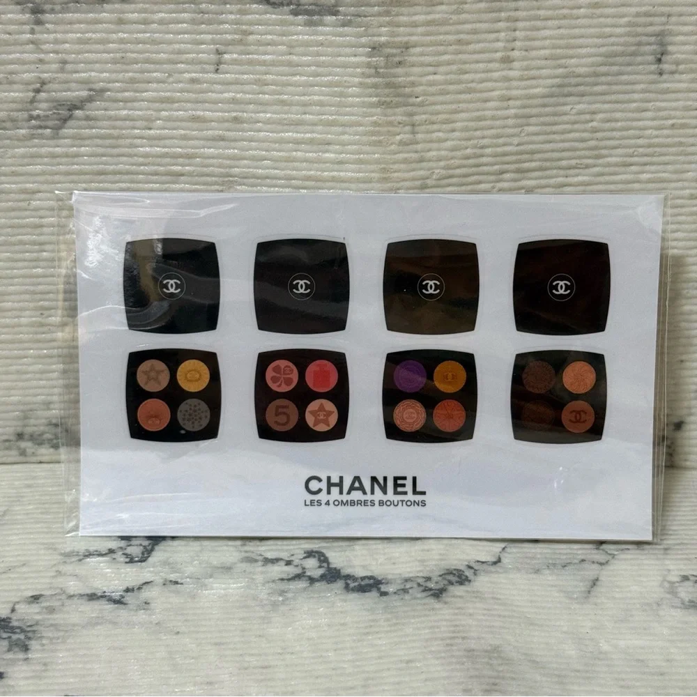 Chanel Sticker Sheet: Chanel Beauty Stickers of Les 4 Ombres Boutons Eyeshadow